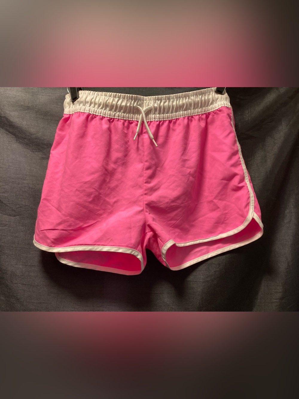 Pink White Dolphin Shorts Retro Athletic Women XL